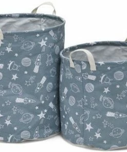 Alice & Fox Oppbevaringskurv 2-pack Space, Grey/white
