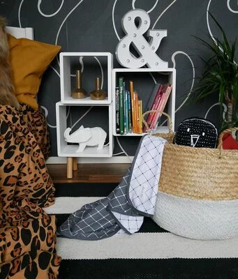 Alice & Fox Bokhylle Cube Hvit/Natur 3 Alice & Fox Bokhylle Cube Hvit/Natur - Bilde 3