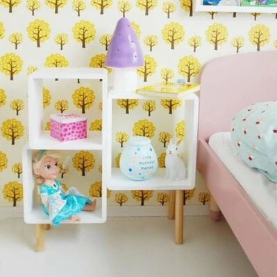 Alice & Fox Bokhylle Cube Hvit/Natur 4 Alice & Fox Bokhylle Cube Hvit/Natur - Bilde 4