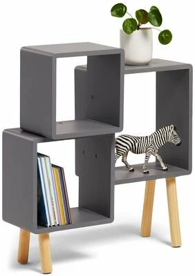 Alice & Fox Bokhylle Cube, Grå/Natur 2 Alice & Fox Bokhylle Cube, Grå/Natur - Bilde 2