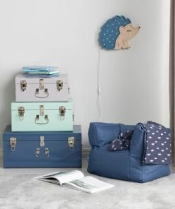 Petite Déco Oppbevaringskasser Koffert 3-pack, Grå/Blå -jollyroom Butikk 2172027M S3 2460 3c