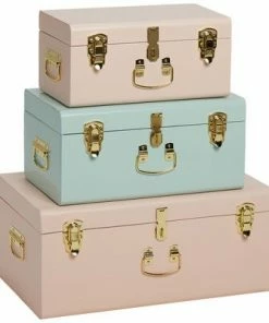 Minitude Oppbevaringsesker Koffert 3-pack, Rosa & Rosa