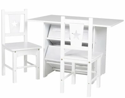 Cloudberry Castle Bord Og Stoler, Hvit 2 Cloudberry Castle Bord Og Stoler, Hvit - Bilde 2