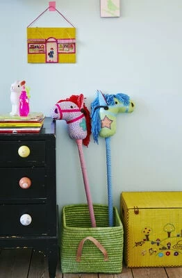 Rice Oppbevaringskurv Med Lærhåndtak, Mint 3 Rice Oppbevaringskurv Med Lærhåndtak, Mint - Bilde 3