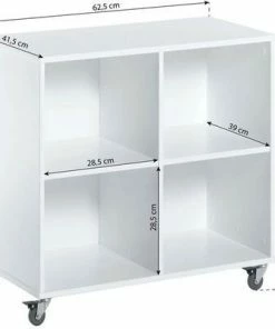 Hoppekids Bokhylle Med Hjul, Hvitt -jollyroom Butikk 36 4528 82 090 1913 4a