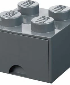 LEGO Oppbevaring Med Skuff 4, Dark Grey