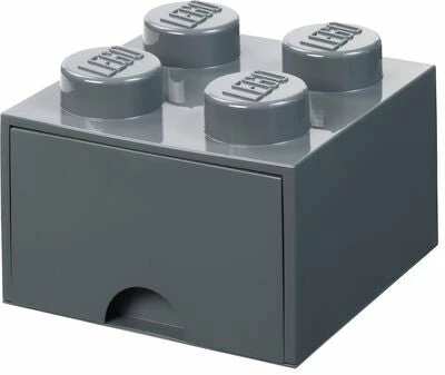 LEGO Oppbevaring Med Skuff 4, Dark Grey 1 LEGO Oppbevaring Med Skuff 4, Dark Grey