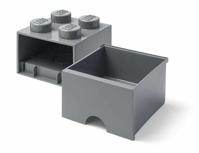 LEGO Oppbevaring Med Skuff 4, Dark Grey 2 LEGO Oppbevaring Med Skuff 4, Dark Grey - Bilde 2