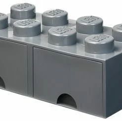 LEGO Oppbevaring Med Skuff 8, Dark Grey
