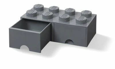 LEGO Oppbevaring Med Skuff 8, Dark Grey 2 LEGO Oppbevaring Med Skuff 8, Dark Grey - Bilde 2