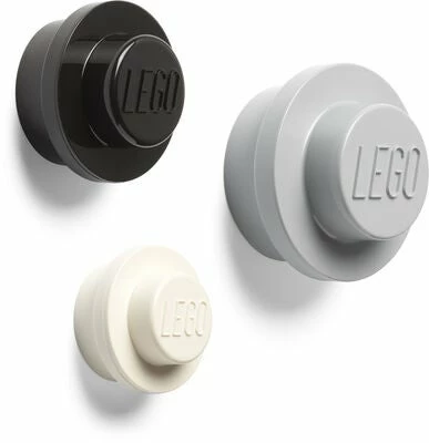 LEGO Oppbevaring Med Knagg 3-pack Grå/Svart/Hvit 3 LEGO Oppbevaring Med Knagg 3-pack Grå/Svart/Hvit - Bilde 3