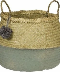 KidsDepot PomPom Oppbevaringskurv Large, Seagreen