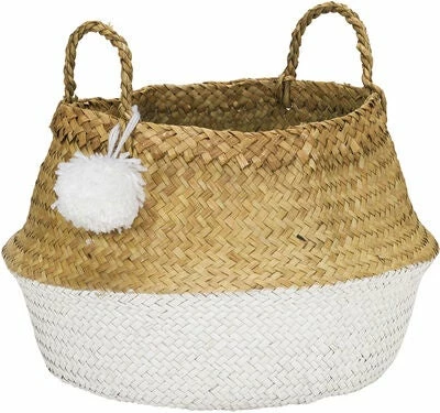 KidsDepot PomPom Oppbevaringskurv Large, White 1 KidsDepot PomPom Oppbevaringskurv Large, White