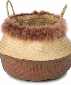 KidsDepot Fera Oppbevaringskurv Large, Seagrass/Brown