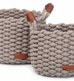 KidsDepot Korbo Oppbevaringskurv Medium 2-pack, Grey