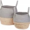 KidsDepot Kori Oppbevaringskurv 2-pack, Grey/Natural