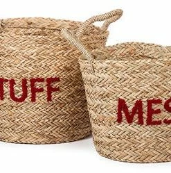 KidsDepot Messy & Stuff Oppbevaringskurv Sett, Coral Red