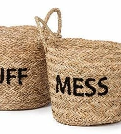 KidsDepot Messy & Stuff Oppbevaringskurv Sett, Black