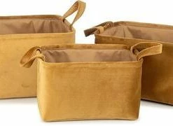 KidsDepot Billie Oppbevaringskurv 3-pack, Gold