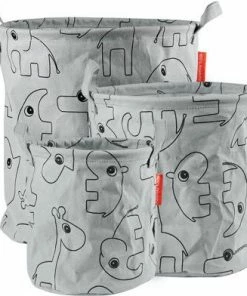Done By Deer Oppbevaringskurv 3-pack, Grå