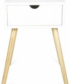 Alice & Fox Nattbord Høyt Treben, Hvit