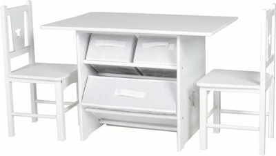 Cloudberry Castle Bord Og Stoler, Hvit 1 Cloudberry Castle Bord Og Stoler, Hvit