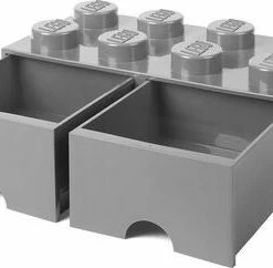 LEGO Oppbevaringsboks Med Skuff 8, Grå -jollyroom Butikk 59 591321 1