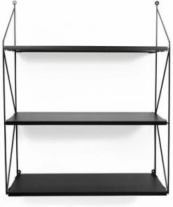 Minitude Vegghylle Brooklyn 3-Etasjer, Svart