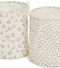 Alice & Fox Oppbevaringskurver ABC 2-pack, Grey