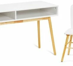 Alice & Fox Felicia Skrivebord Og Stol, Hvit/Natur