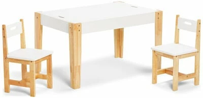 Alice & Fox Lekebord Og Stol Med Oppbevaring, Hvit 2 Alice & Fox Lekebord Og Stol Med Oppbevaring, Hvit - Bilde 2