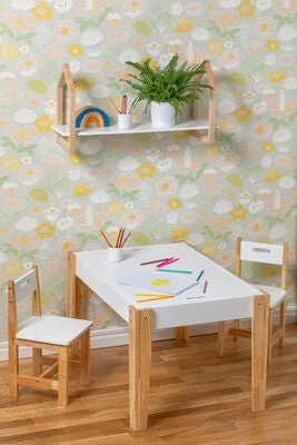 Alice & Fox Lekebord Og Stol Med Oppbevaring, Hvit 4 Alice & Fox Lekebord Og Stol Med Oppbevaring, Hvit - Bilde 4