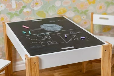 Alice & Fox Lekebord Og Stol Med Oppbevaring, Hvit 7 Alice & Fox Lekebord Og Stol Med Oppbevaring, Hvit - Bilde 7