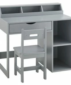 Alice & Fox Skrivebord Med Oppbevaring, Grå