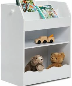 Alice & Fox Bokhylle Med Oppbevaring, Hvit