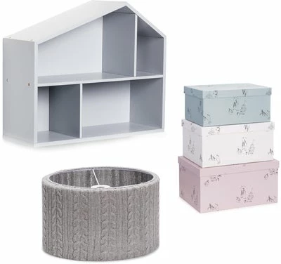 Lilou Lilou Oppbevaring, Bokhylle Og Lampeskjerm, Grå/Rosa 1 Lilou Lilou Oppbevaring, Bokhylle Og Lampeskjerm, Grå/Rosa