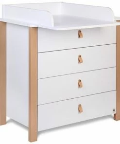 Yappy Kids Étude Kommode Med Stellebord, Hvit/Bøk -jollyroom Butikk 907982 7