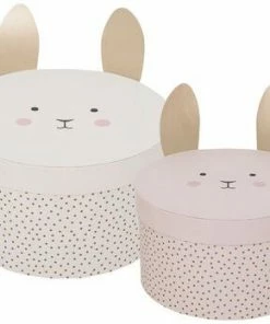 JaBaDaBaDo Oppbevaringsbokser Kanin, Rosa