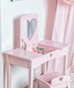 Alice & Fox Sminkebord Med Stol, Rosa 12 Alice & Fox Sminkebord Med Stol, Rosa -jollyroom Butikk AoF smnkbd 01 2195 3b