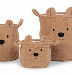 Childhome Oppbevaringskurv Teddy 25x20, Beige 11 Childhome Oppbevaringskurv Teddy 25x20, Beige -jollyroom Butikk CCBTB20 3215 4a