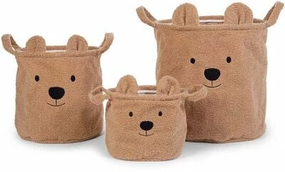 Childhome Oppbevaringskurv Teddy 40x40, Beige 2 Childhome Oppbevaringskurv Teddy 40x40, Beige - Bilde 2