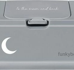 Funkybox Oppbevaringsboks Våtservietter Moon, Grå