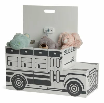 Alice & Fox Lekekasse Skolebuss, Svart/Hvit 2 Alice & Fox Lekekasse Skolebuss, Svart/Hvit - Bilde 2