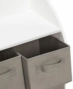 Cloudberry Castle Bokhylle Med Oppbevaring, Grå -jollyroom Butikk FSR020 Grey 2194 4c