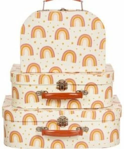 Sass & Belle Veske I Regnbuemønster - Tre Deler