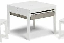 Alice & Fox Bord Og Stol Med Oppbevaring, Hvit