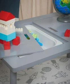 Alice & Fox Bord Og Stol Med Oppbevaring, Grå -jollyroom Butikk HT14613 grey 2194 3c