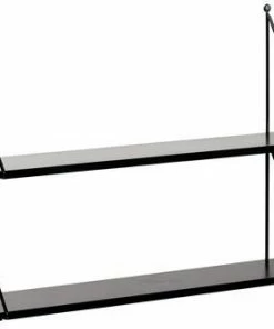 Alice & Fox Vegghylle Triangle 2-Plan, Svart