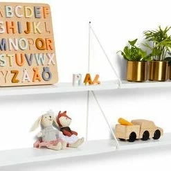 Alice & Fox Triangle Vegghylle 2-plan, Hvit -jollyroom Butikk HW 047 WHITE 2256 3b