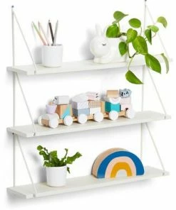 Alice & Fox Vegghylle Triangle 3-Plan, Beige -jollyroom Butikk HW 050 BEIGE 2256 4a